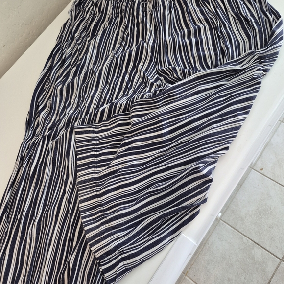 Terra & Sky Pants - Striped Black and White Maxi Skirt